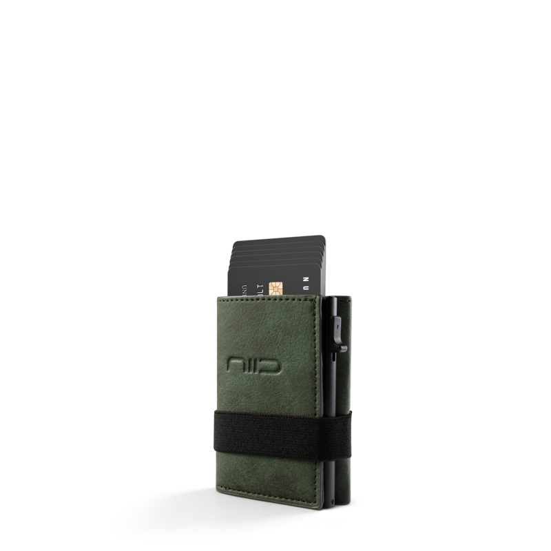 Dompet Mini Kulit Vegan NIID Slide II Hijau Tua 
