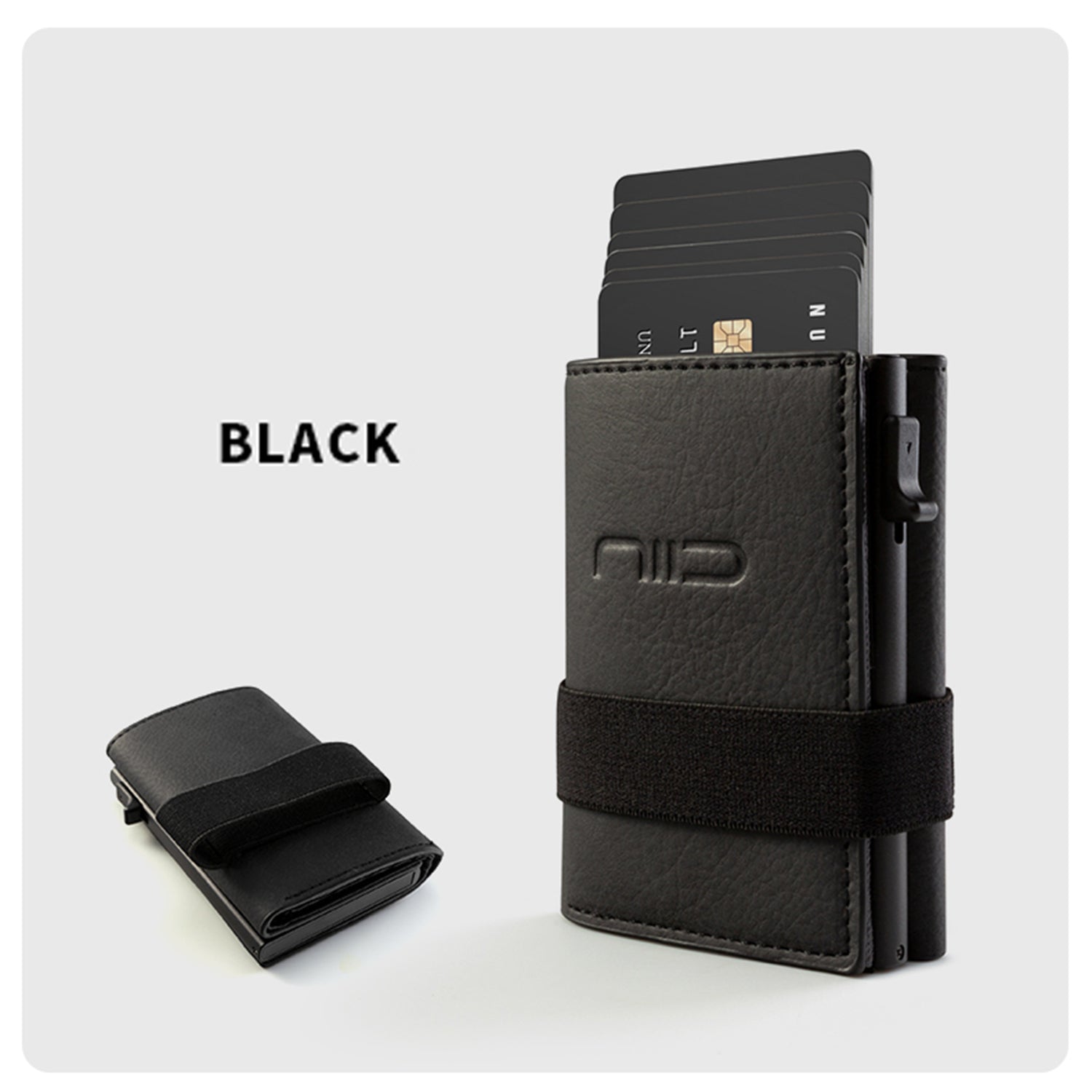 Dompet Mini Kulit Vegan NIID Slide II Hitam 