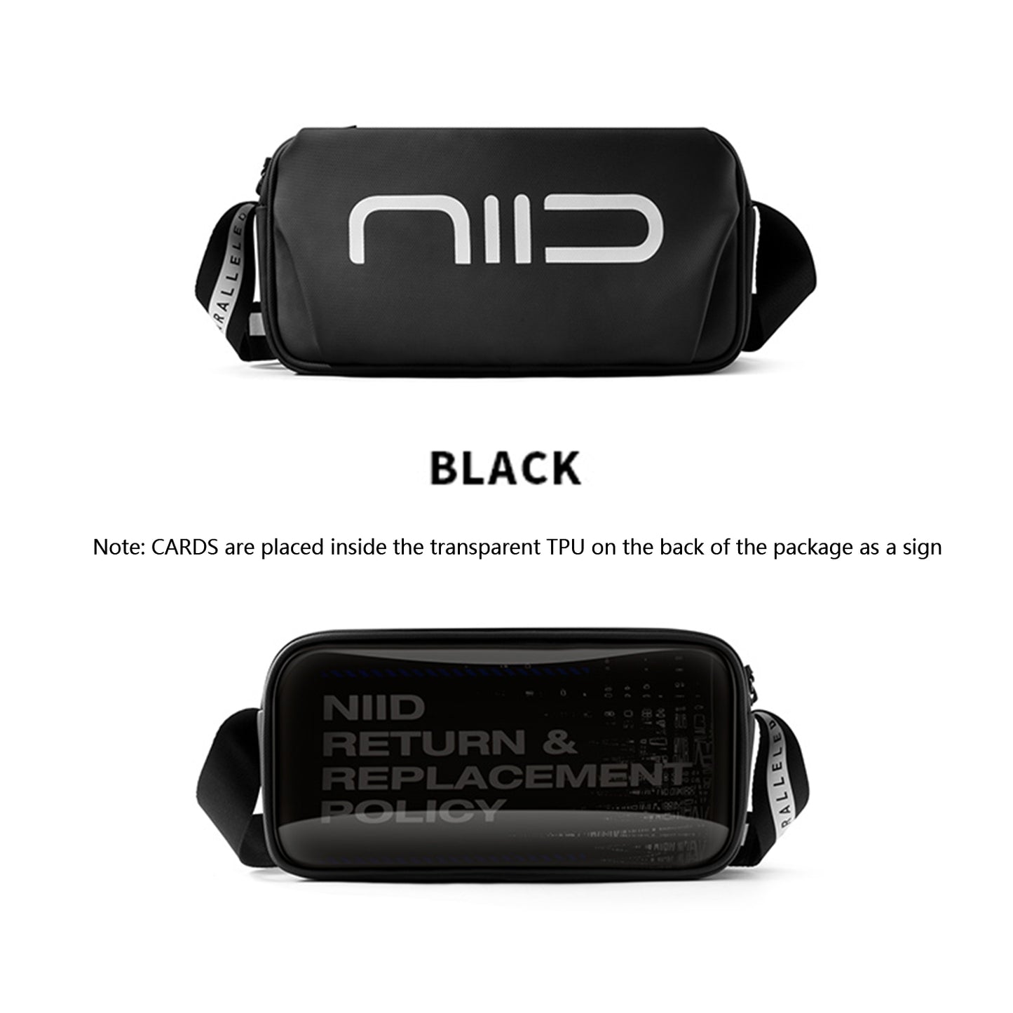 NIID Statements S1 Sling Bag Black